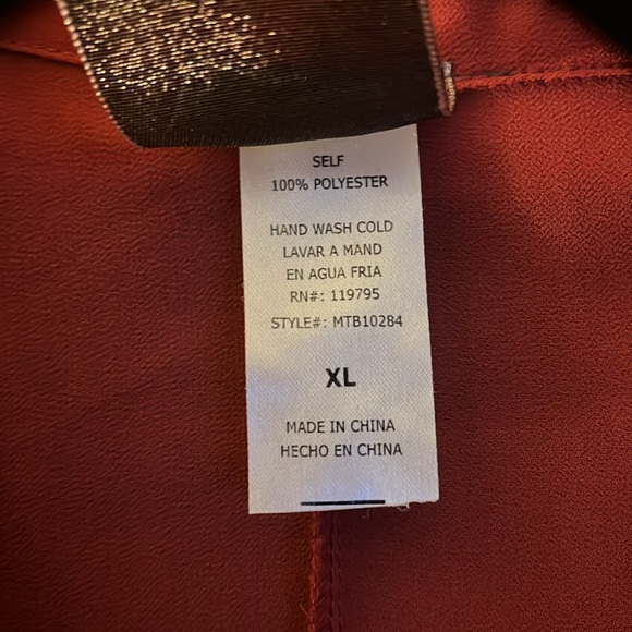 Sheer Red Blouse - Picture 3 of 3